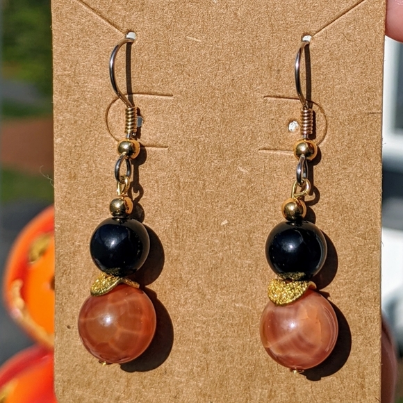 Black Onyx & Carnelian Set - Picture 2 of 7